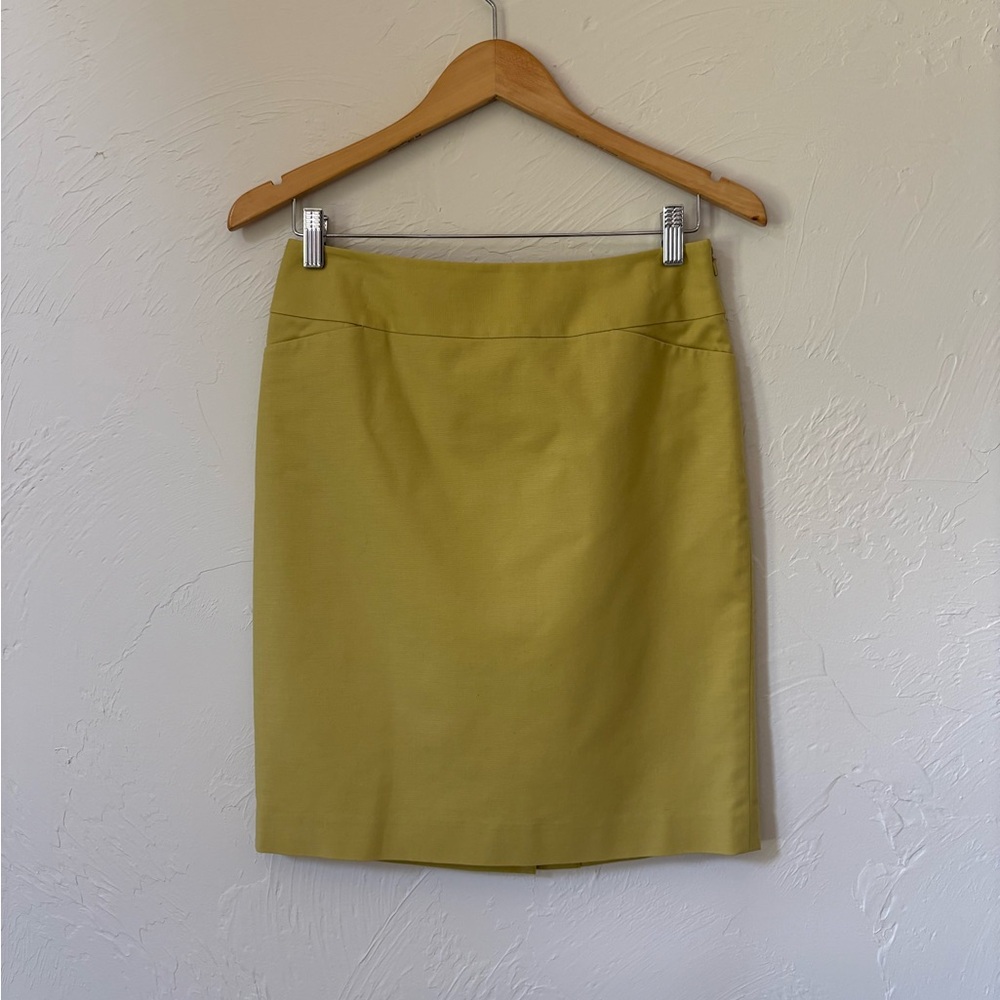 Halogen Olive-Mustard Pencil Skirt